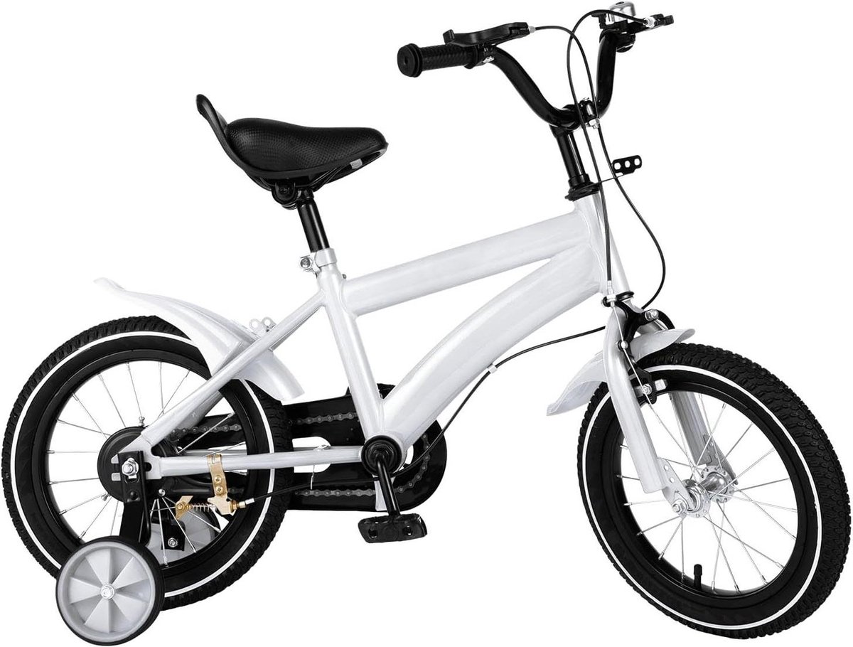 Kinderfiets - Loopfiets - Eerste fietsavontuur - Verstelbaar ontwerp - 14 inch - Wit