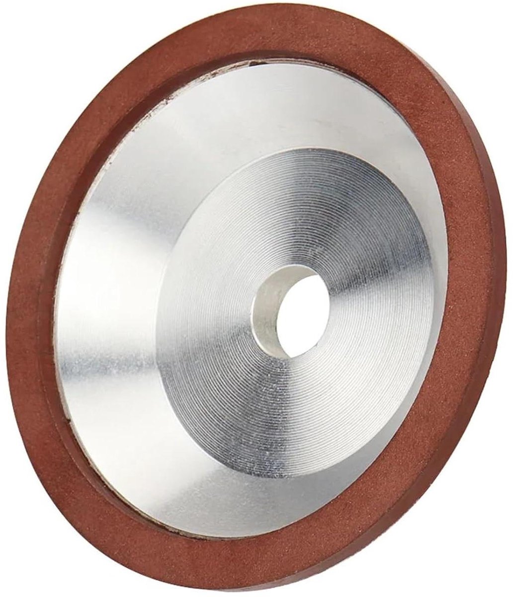 Diamant Slijpschijf - Komvormige Schijf - Metaal Bewerken - Harsgebonden Diamant - 150mm 150 Grit - Grijs