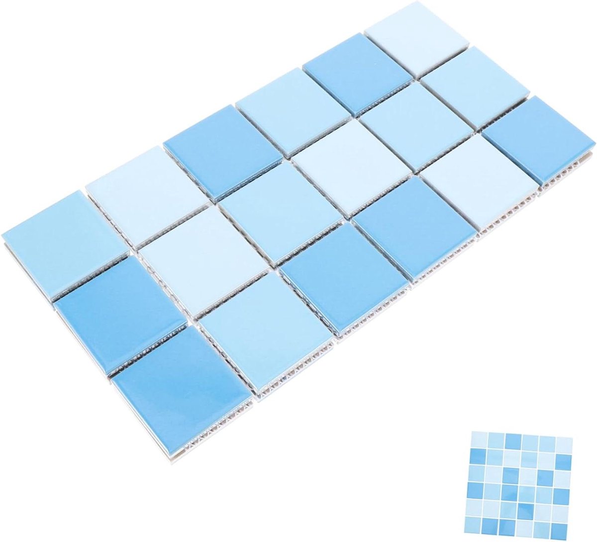 Keramische Mozaïektegels - Decoratieve Tegels - DIY Wanden - Hoogglans Afwerking - 30x30x0.3 cm - Hemelsblauw