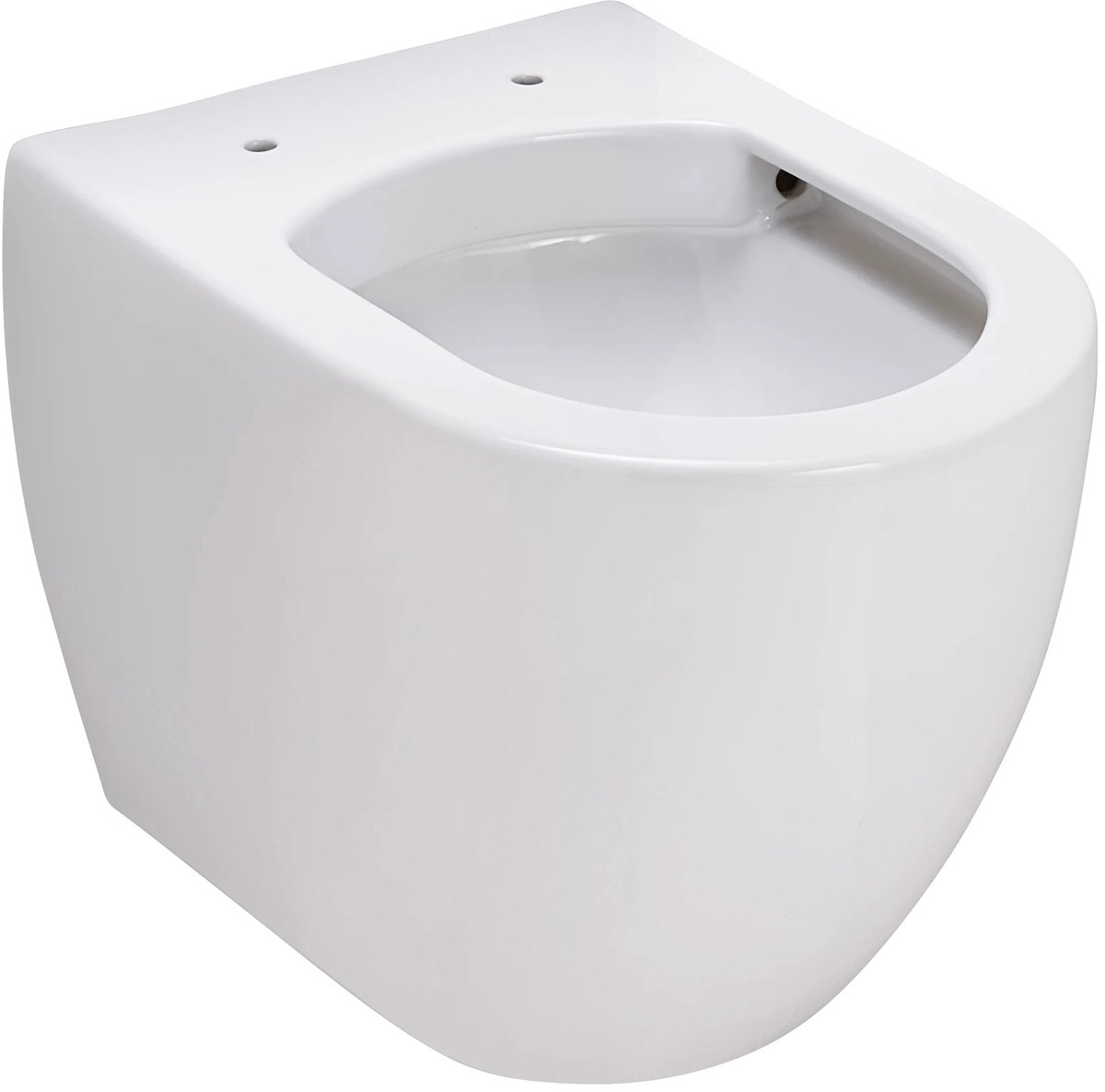 Schulte wandcloset - keramiek zonder rand-toilet zonder spoelrand -horizontale uitgang - wit - ANTUS