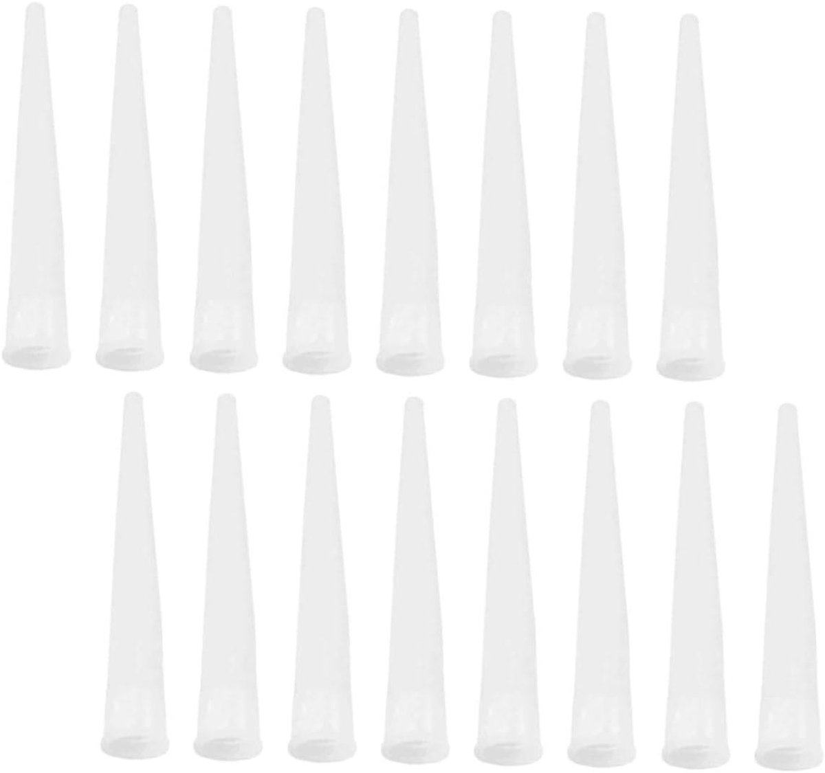Kitspuitmondjes Set - Kitverlengers Applicators - Naden Afwerken - Herbruikbaar Met Deksel - 100 Stuks - Transparant