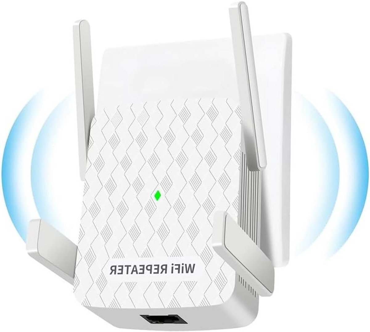 WiFi Versterker - Internet Booster - Signaal Uitbreiden - 4 Antennes - 1200Mbps - Wit