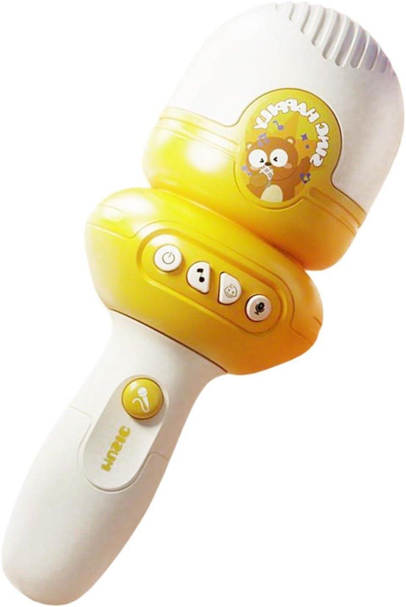 Microfoon voor kinderen, spraakverandering, Singing-microfoon met opnamefunctie en leuke geluidseffecten, interactieve spraakveranderende muziekspeelgoed voor kinderen, meisjes, jongens, 3 jaar oud