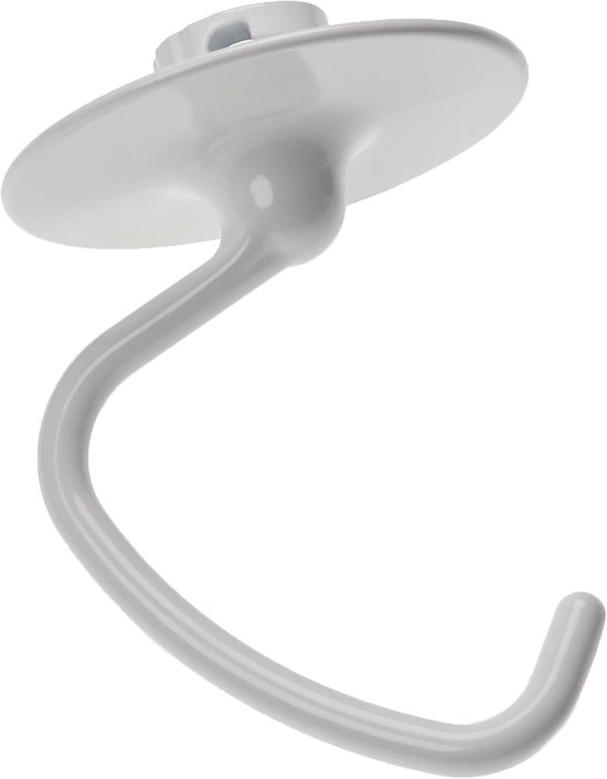 vhbw Deeghaak compatibel met KitchenAid Artisan 5KSM185PSEBK, 5KSM185PSECA Keukenmachine, mengpeddel, 14,5 x 12 cm, aluminium wit van vhbw — afbeelding 4