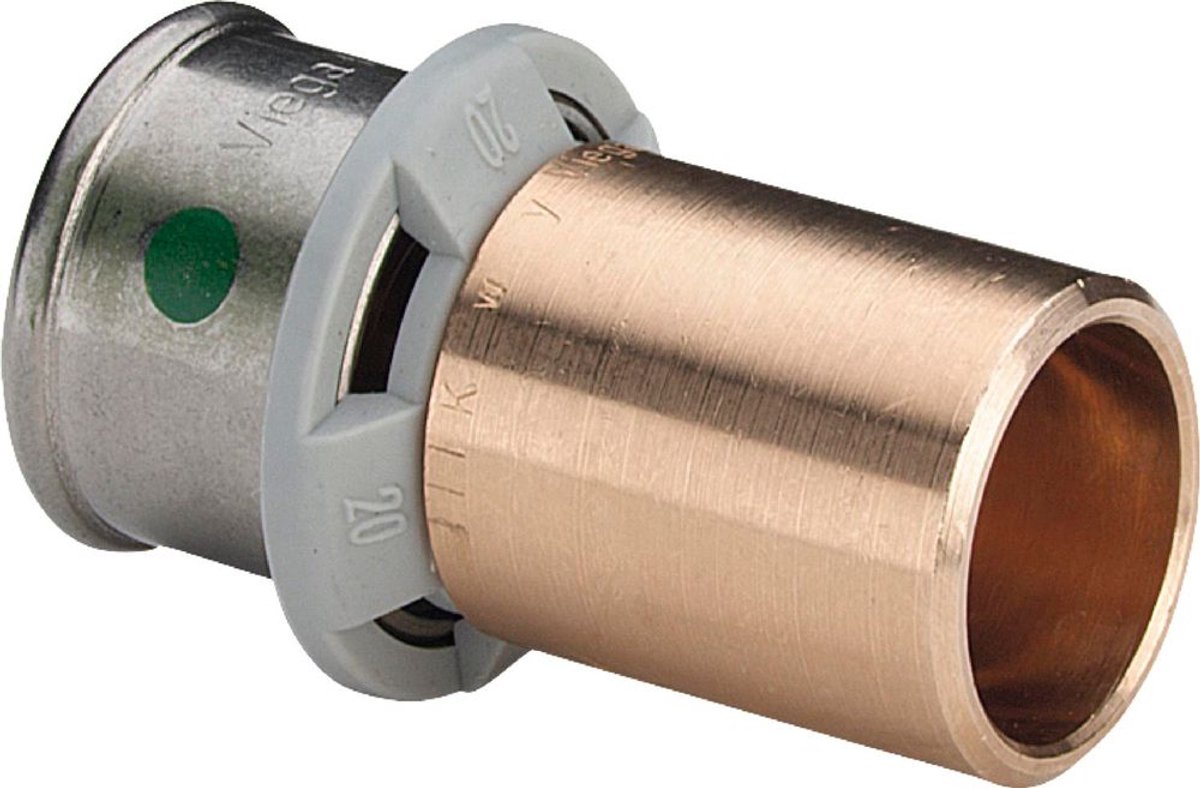 Viega Profipress Sanfix P-insteekstuk, d1 16, d2 15 rood messing Model 2113, 303822