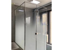 Raamfolie Witte Douchedeur Gradiënt Raamfolie, Doorschijnend, Semi-transparante Stip voor Kinderkamerappartement, Tintfolie voor Schuifdeuren(A,HxW 152x1200cm/59x511in)