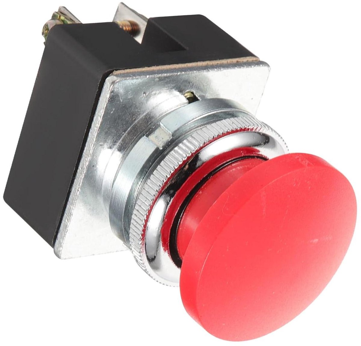 Drukknop Schakelaar - Startknop Reset - Apparatuur Bediening - Waterbestendig Plastic - 30mm Diameter - Zwart