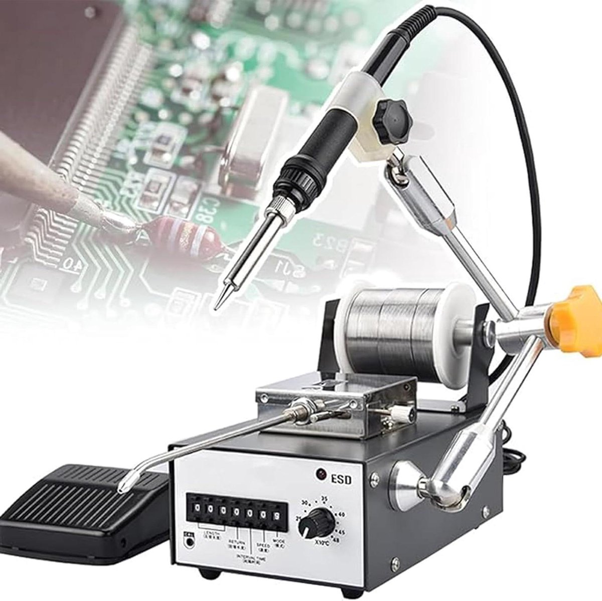 Soldeerbout Set - Loodvrij Solderen - Printplaten Repareren - Handsfree Bediening - 60 Watt - Zwart