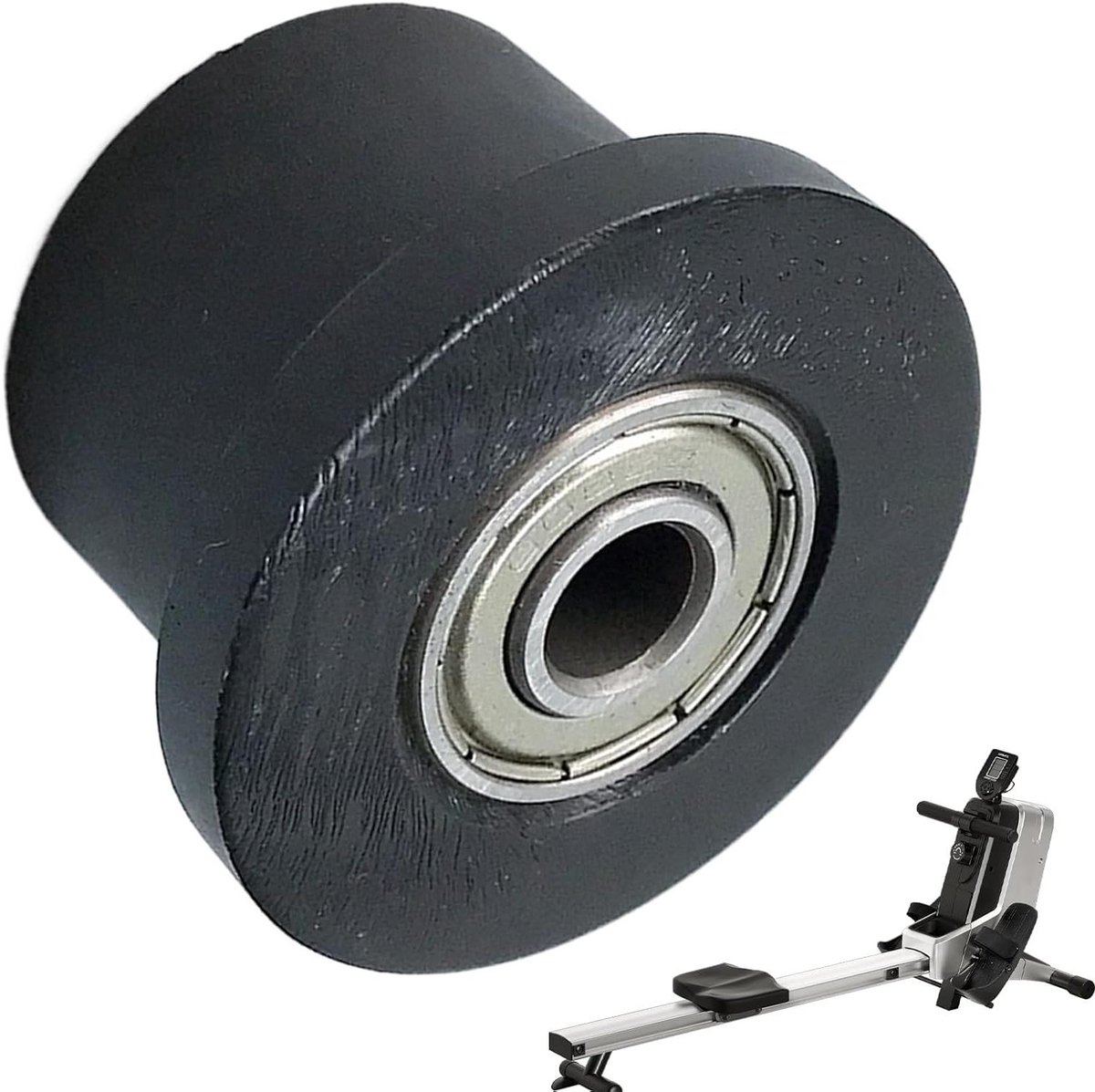 Roei Machine Wiel - Onderdeel Rol - Soepel Roeien - Duurzaam Metaal - 8 mm Gat - Zilverkleurig