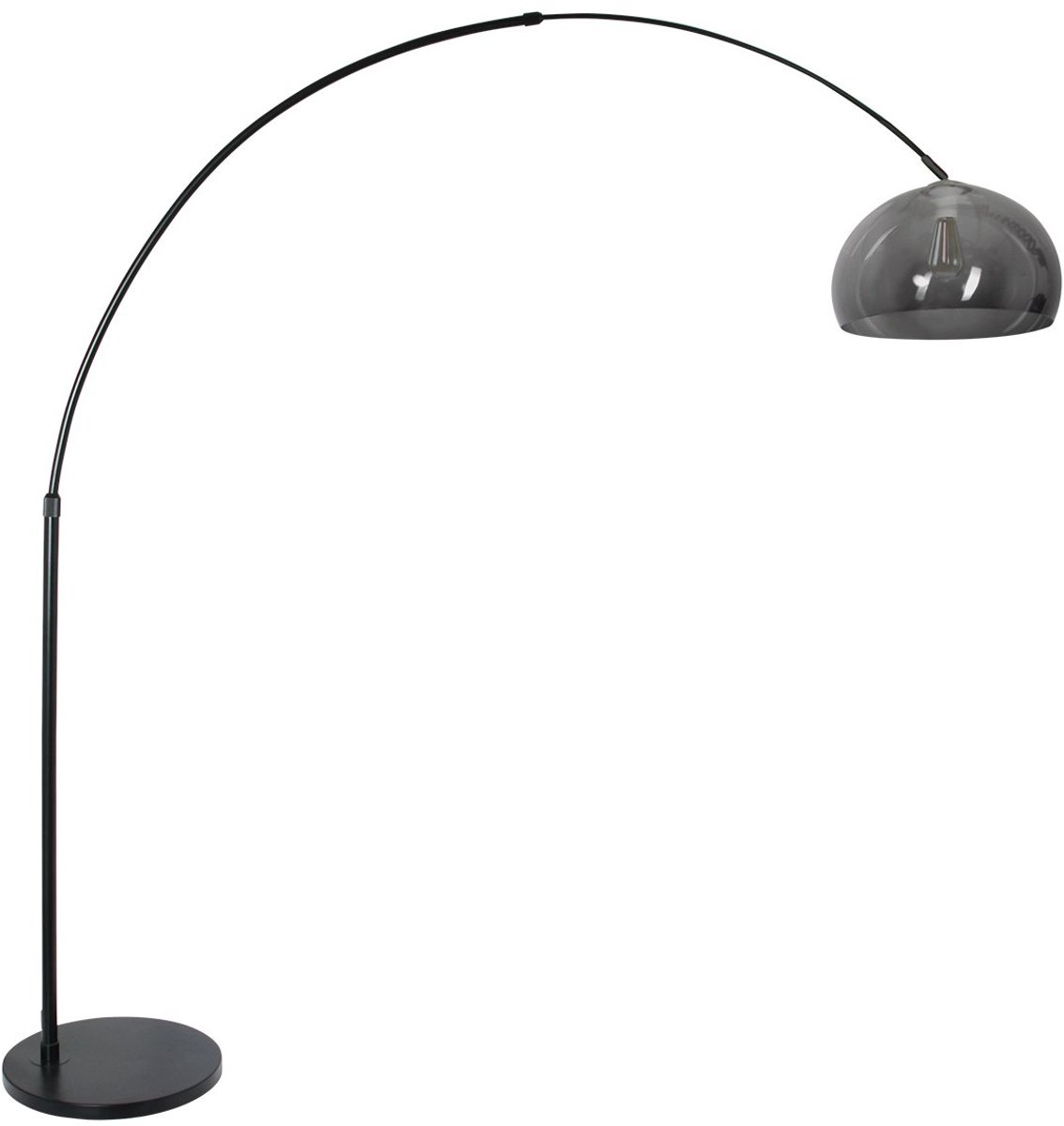 Steinhauer Vloerlamp Sparkled Light 9878 Zwart Kunststof Grijze Kap