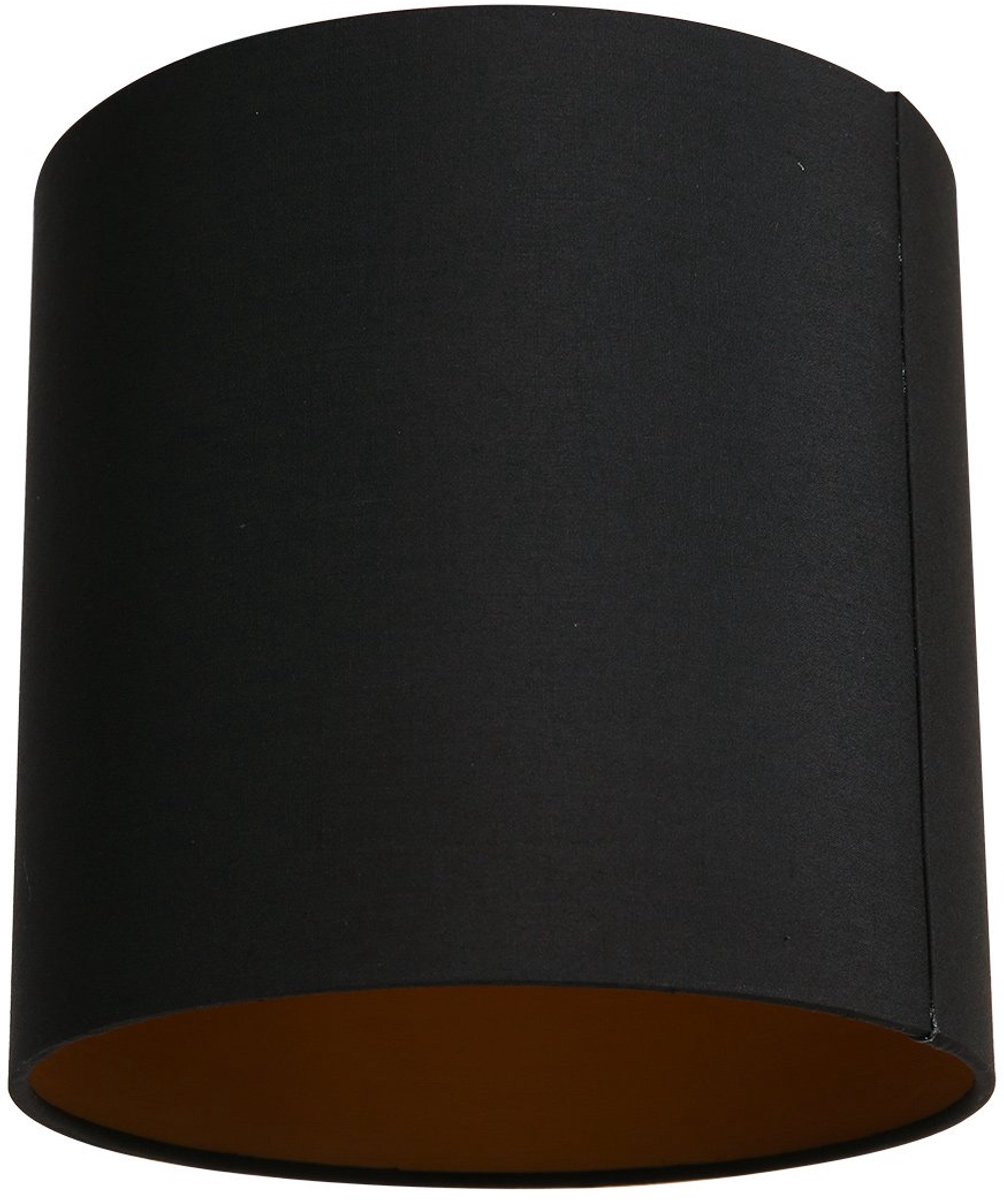 Zwart Fijn Linnen Lampenkap K1563SS 20cm met E27 Support - Trendy Kappen van Mexlite