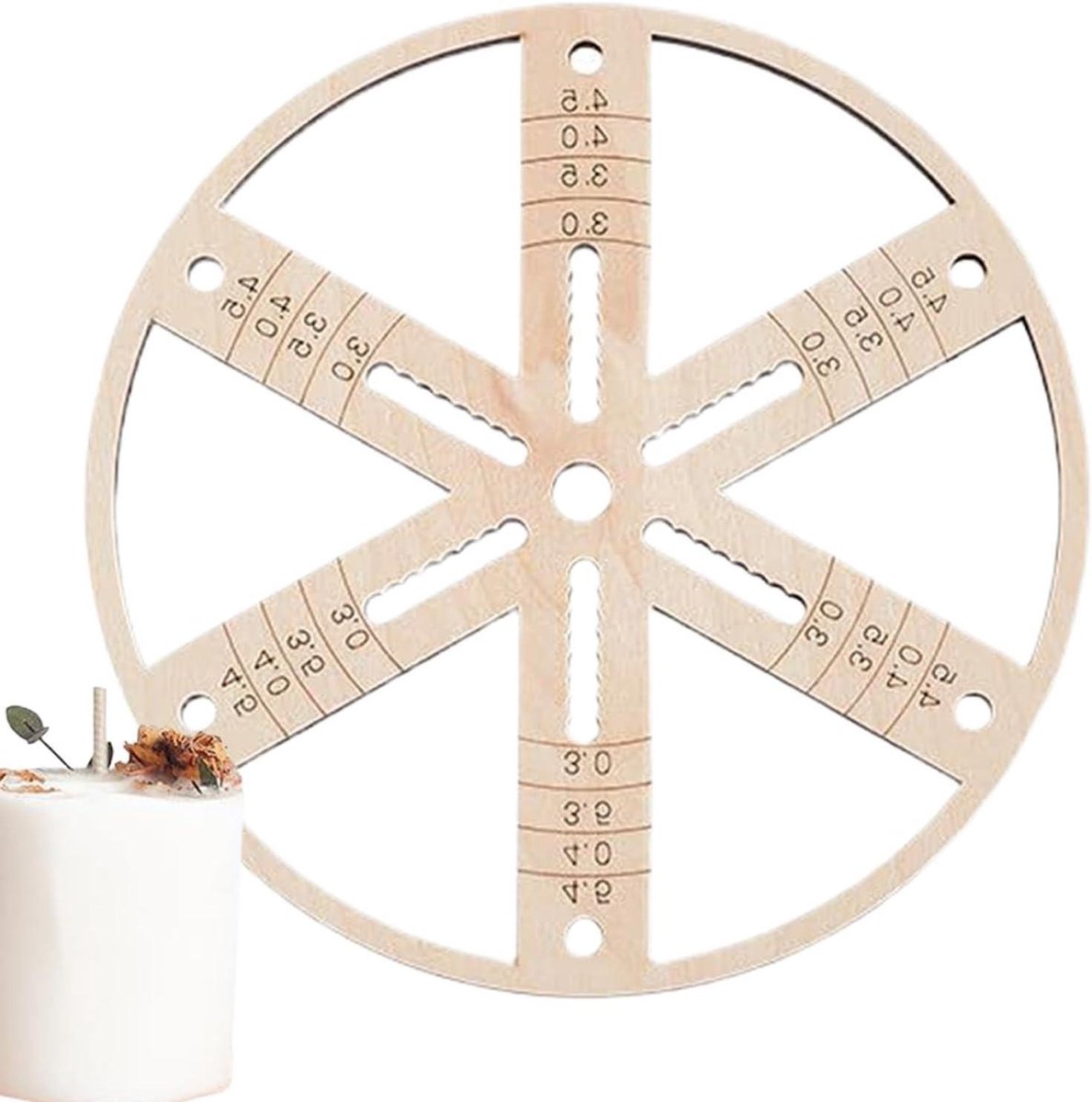 Kaarsen Lont Centreerhulp - Houten Stabilisator - Kaarsen Maken - Dubbele Lont Houders - 2