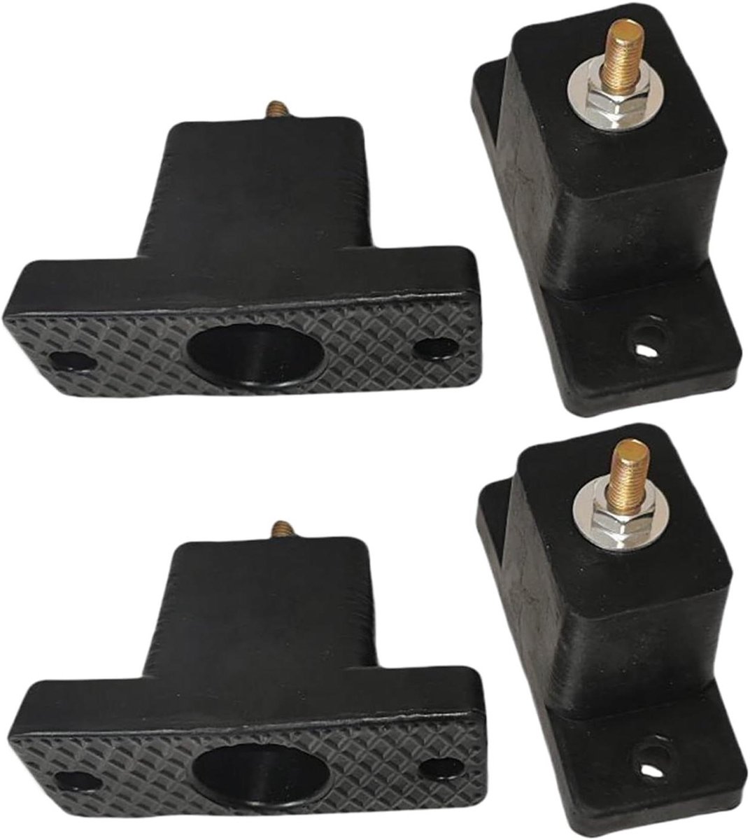Anti Vibratie Pads - Schokabsorberende Matten - Apparatuur Stabiliseren - Universele Pasvorm - 17 x 17 x 5.5 cm - Zwart