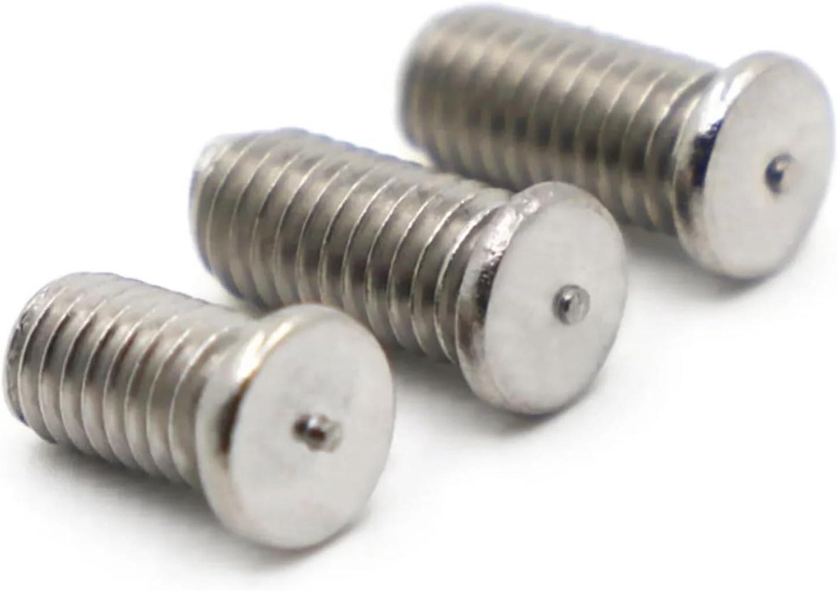 Lasstiften Set - Bevestigingspennen - Montage Onderdelen - Eenzijdige Bevestiging - M4 10 Stuks - Zilver