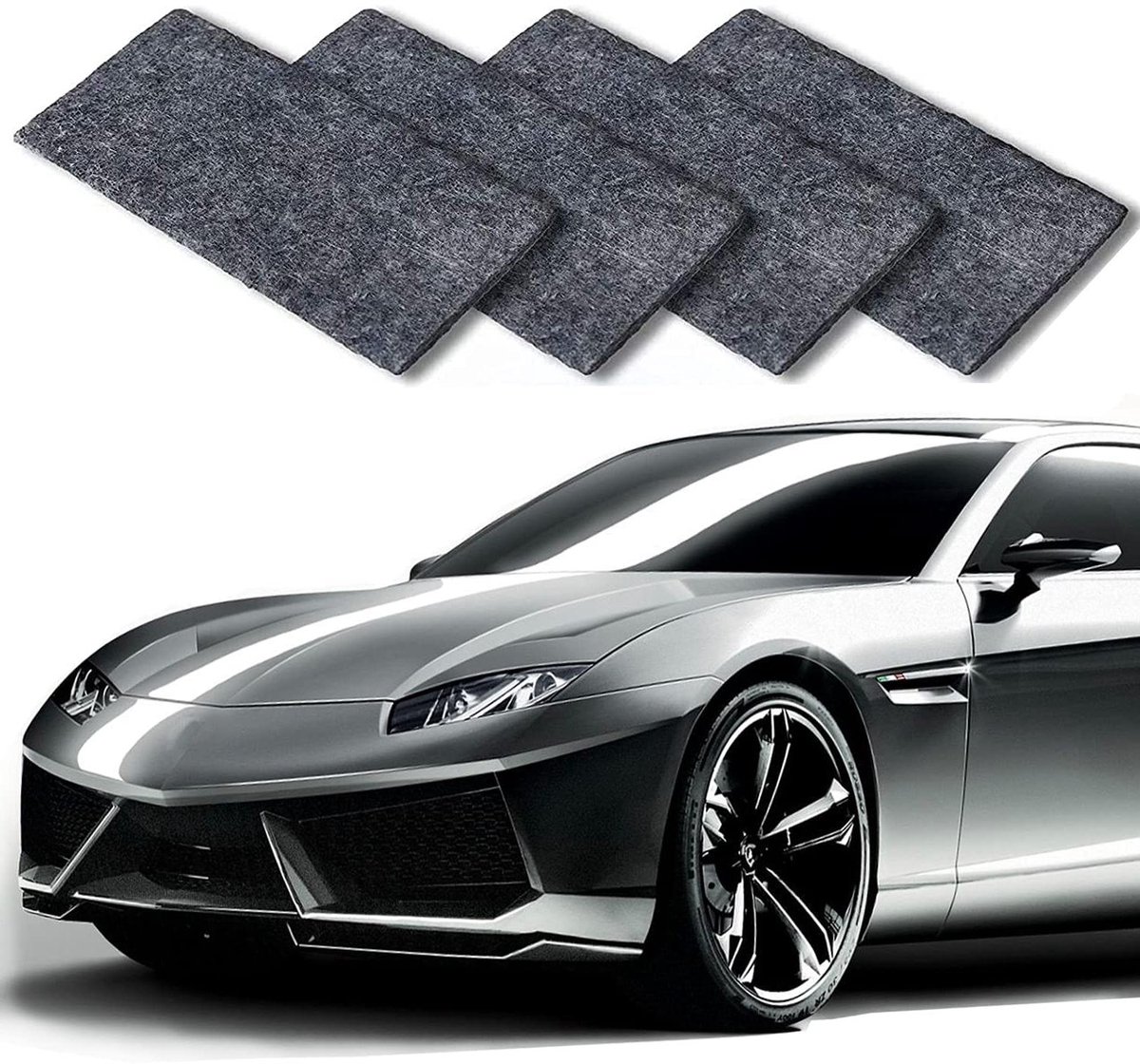 Nano Sparkle Doek - Auto poetsdoek - Lak onderhoud - Verwijdert lichte krassen - 4 stuks - Niet gespecificeerd