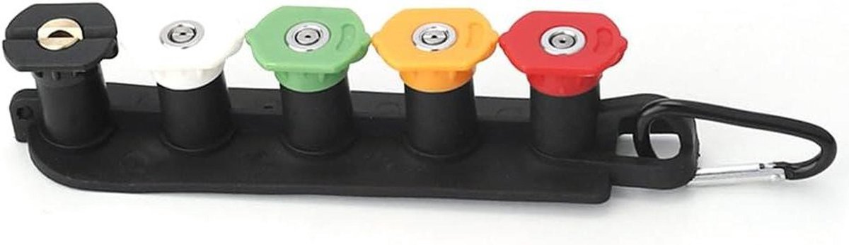 Wasmachine Sproeiers - Hogedruk Mondstukken - Reiniging Buiten - Quick Connect - 5 stuks - Zwart