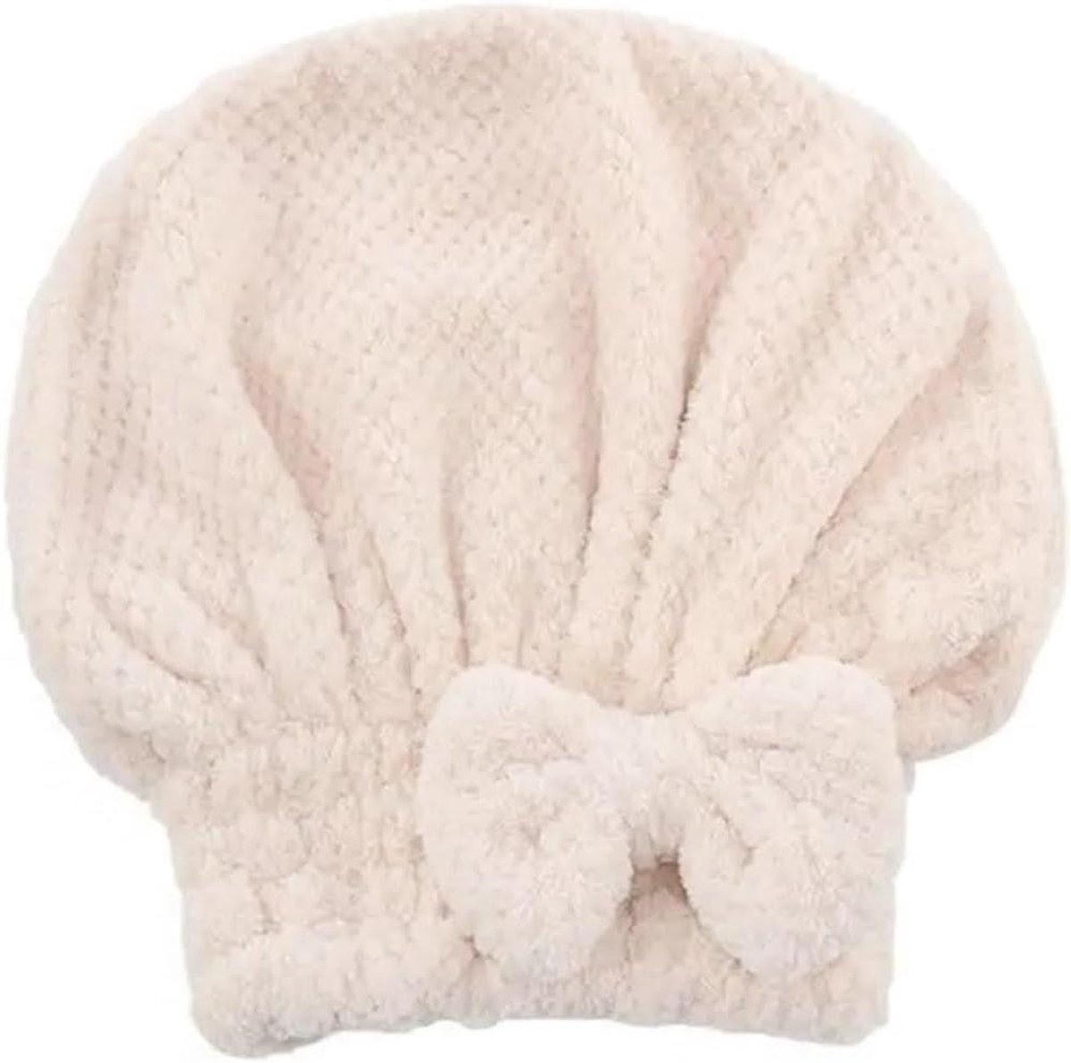 Haardroogkap - Wikkeldoek muts - Haar Drogen - Super absorberend - One Size - Beige