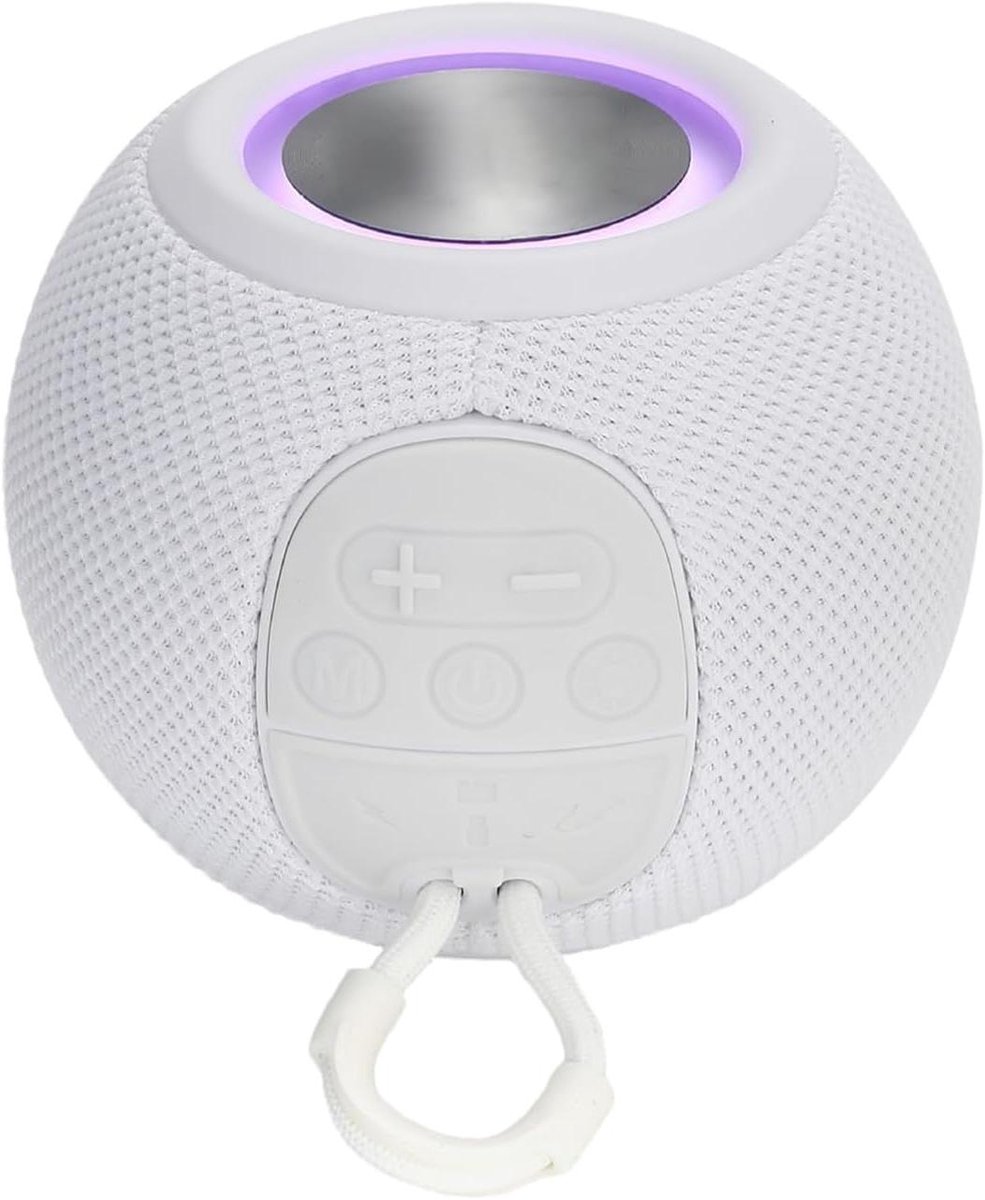Draagbare Speaker - Muziekspeler Buiten - Muziek Luisteren - Met Kleurrijk Licht - 10 Meter Bereik - Wit