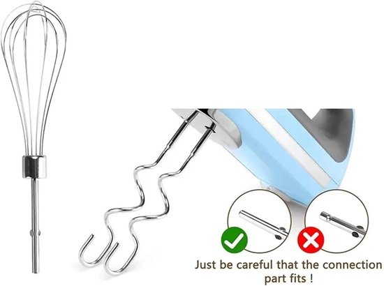 Mixer Hulpstukken - Garde Deeghaak - Beslag Maken - Anti-Spat Ontwerp - 3 Stuks - Zilver — afbeelding 4