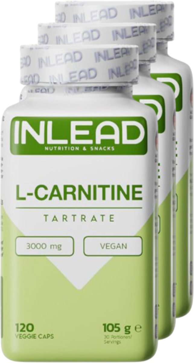 Inlead | L-Carnitine Tartrate | 120 Caps | 3 stuks | 3 x 105g