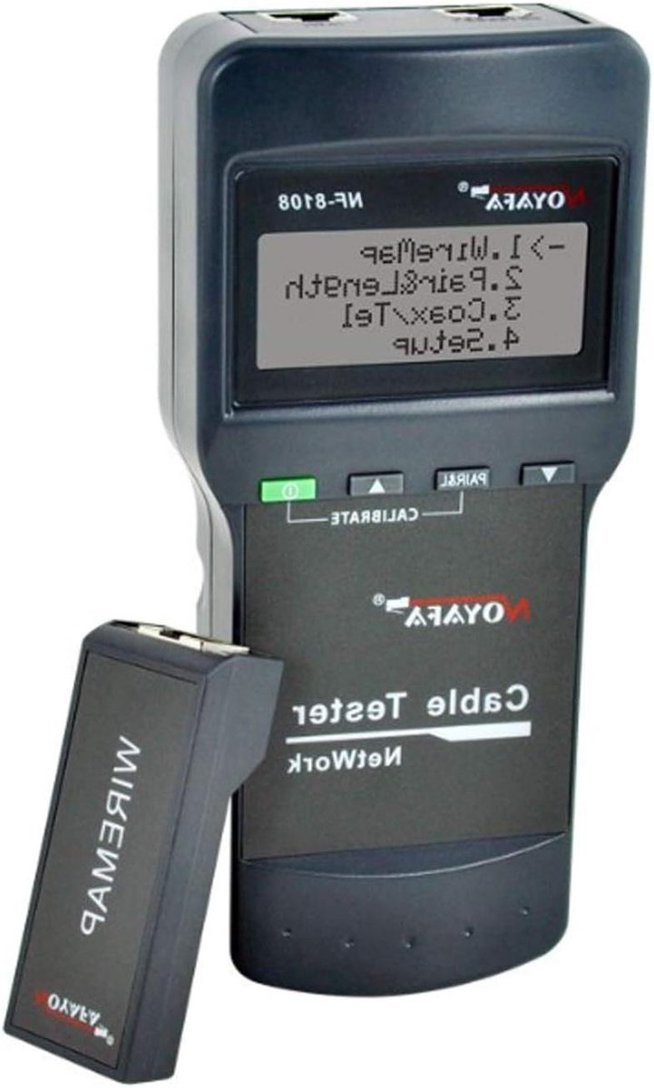 Netwerk Kabel Tester - Kabel Diagnose Tool - Netwerk Installatie - Meet Kabellengte - Tot 1000m - Zwart