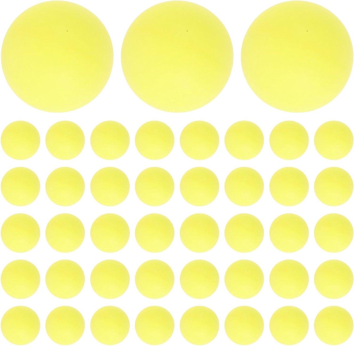 Kleurrijke Pingpongballen - Plastic Ballen - Feestdecoratie Bingo - Naadloze Standaard - 40 mm - Lichtgeel