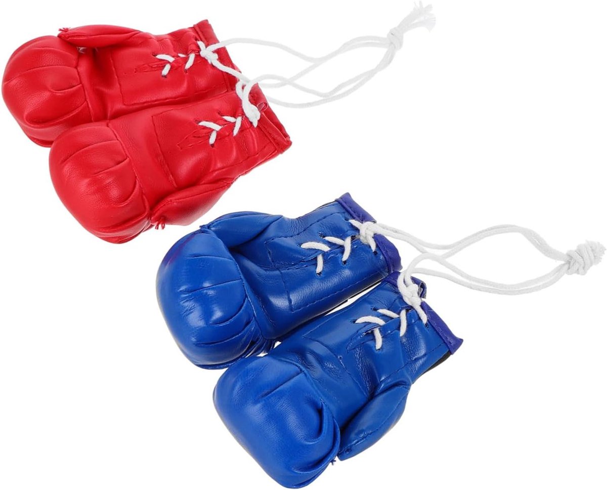 Happyyami 4Pcs Mini Boxing Gloves Toys Boxing Gloves Boxing Birthday Party Decorations Boxing Gloves Hanger Keychian Mini Boxing Glove Hanger Boxing Keychain PVC