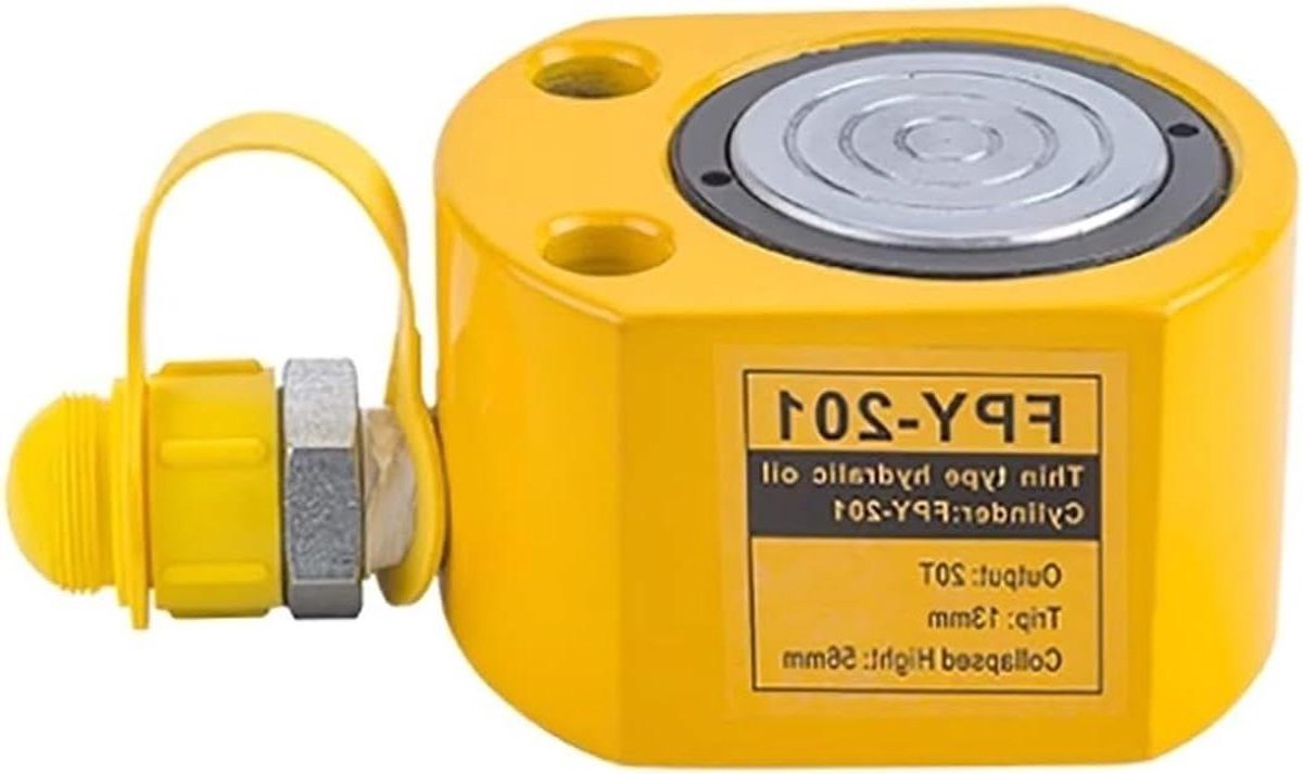 Hydraulische Krik - Cilinder Hefbrug - Mechanisch Onderhoud - Laag Profiel Ontwerp - 20 Ton Capaciteit - Zilver