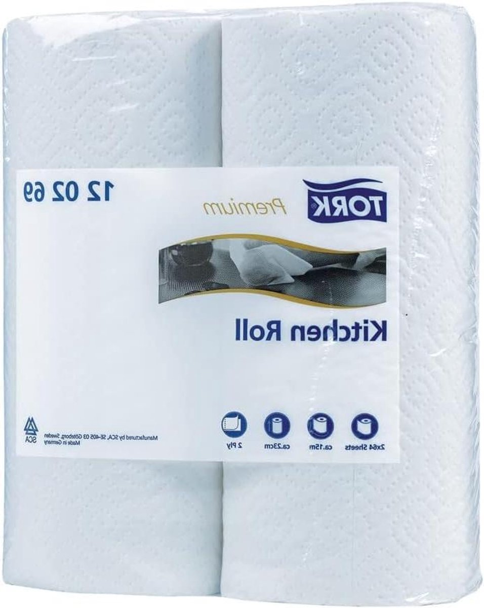 Papierrollen Keuken - Huishoudrollen - Schoonmaken Huis - Origineel Product - 2 Rollen - Wit