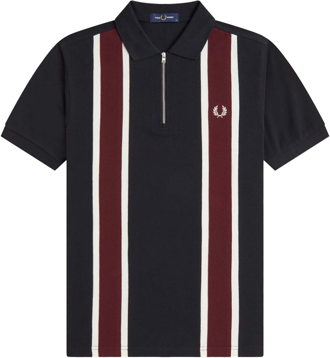 Polo Fredperry Fp Tramline Polo Shirt Fashion Wear Volwassen Zwart