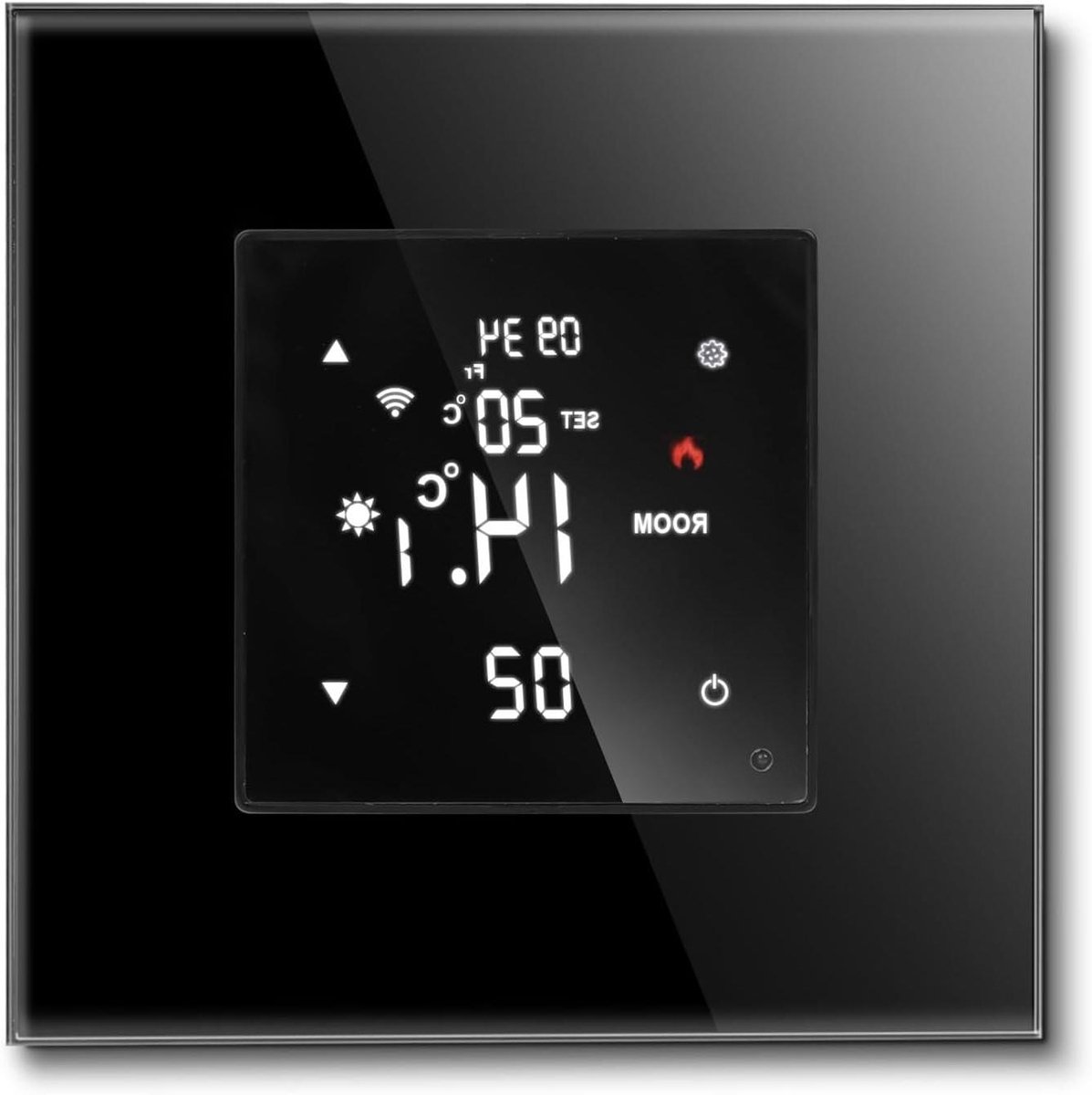 Slimme Thermostaat - Temperatuurregelaar - Woning Verwarming - Wifi & Spraakbesturing - 110x1x1 cm - Zwart