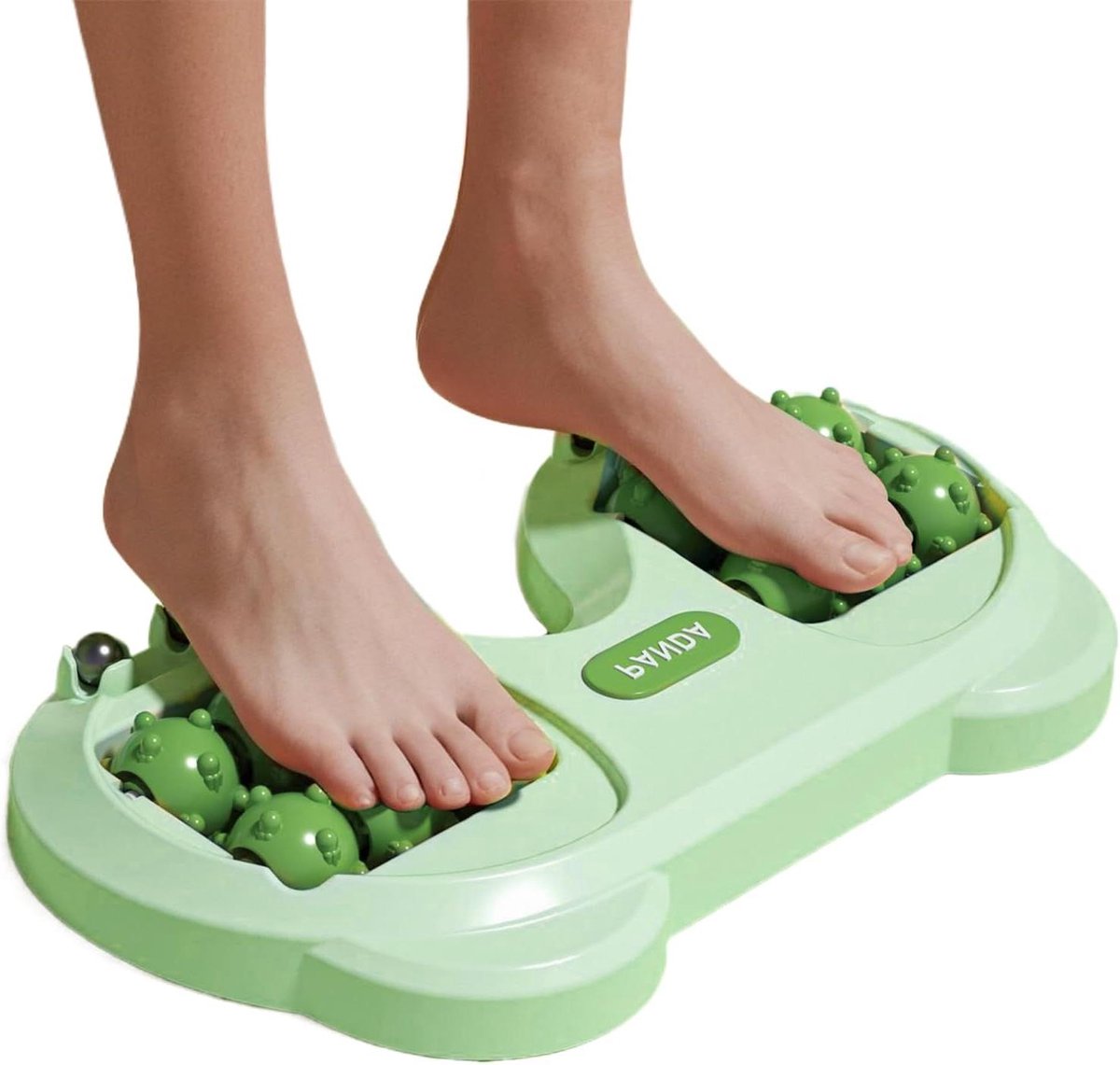 Voetmassageapparaat met rol - Voetroller wellness - Ontspanning na sport - Stimuleert reflexzones - 36.5 x 17.5 cm - Grijs