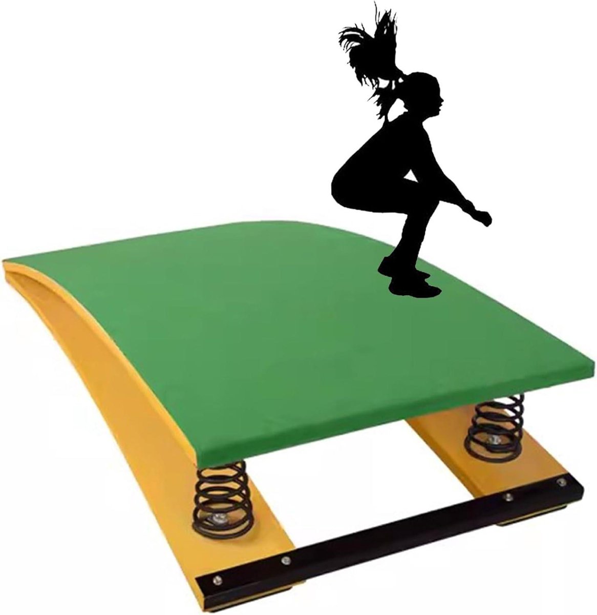 Gymnastiek Springplank - Springmat Sport - Verbeter Sprongkracht - Hoge Elasticiteit Veer - 50x80x20 cm - Groen