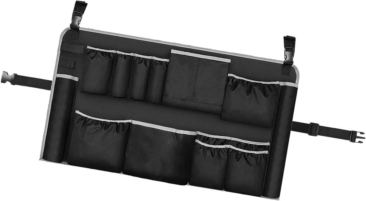 Prullenbak Opbergtas - Gereedschap Organizer - Huis Organiseren - Nege Vakken - 35x28x3 cm - Zwart