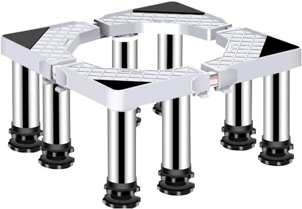 Wasmachine Onderstel - Koelkast Verhoger - Apparaten Stabiliseren - Anti-Vibratie Ontwerp - 40-65 cm - Zilver