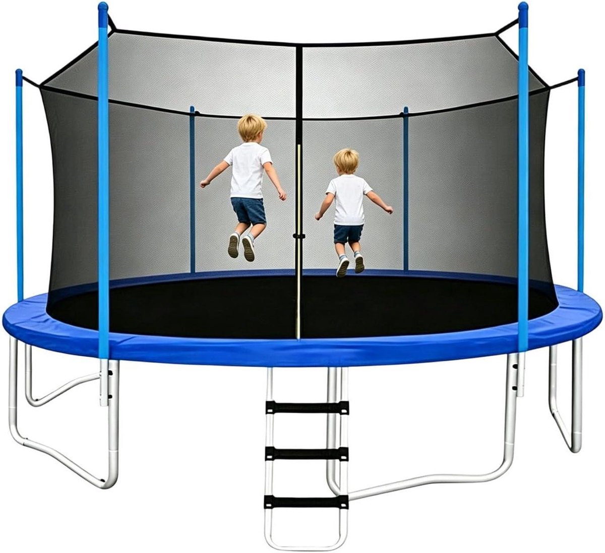 Trampoline Veiligheidsnet - Vervangend Gaas - Buiten Spelen - Scheurbestendig Ontwerp - 37 m - Zwart