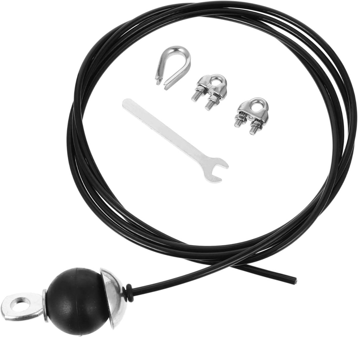 Staalkabel - Fitnesskabel - Kracht Training - PU-gecoat - 250 cm - Zwart