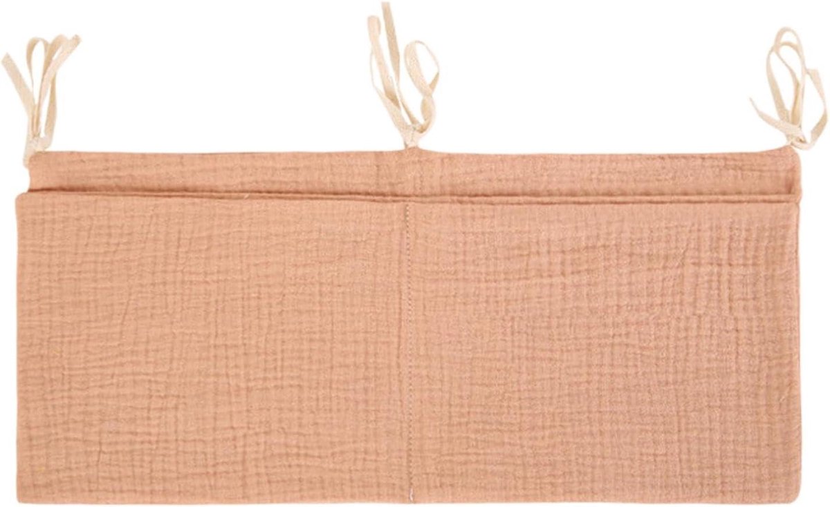 Wieg Opbergtas - Luiertas Wieg - Babykamer Organiseren - Eenvoudig te Installeren - 38 x 18 x 1 cm - Grijs