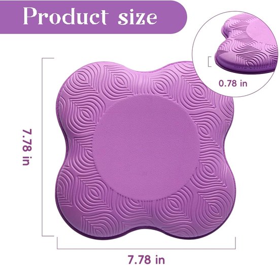 4 Stuks - Yoga Knie Kussens - Yoga Kniebeschermer Mat - Sport Balans Kussen - Pilates Mat - Antislip Yogamatten - Knee Pads - Kniestukken - Exercise Mat - Sportmat - Kniemat - Fitness - Voor Yoga, Fitness, Pilates - Roze En Paars — afbeelding 2