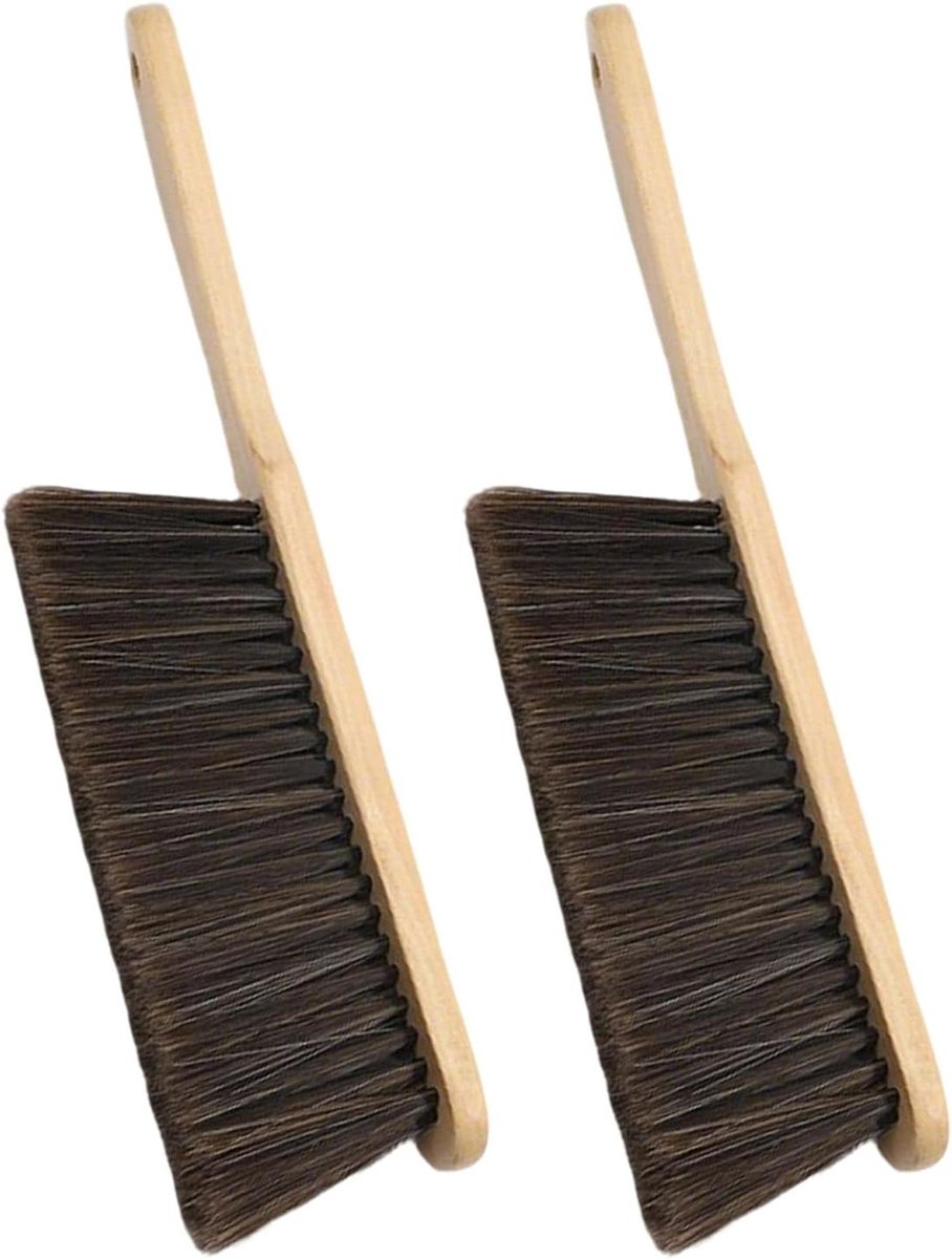 Handveger Schoonmaakborstel - Kruimelbezem - Huis Schoonmaken - Ergonomisch Handvat - 36 cm - Grijs