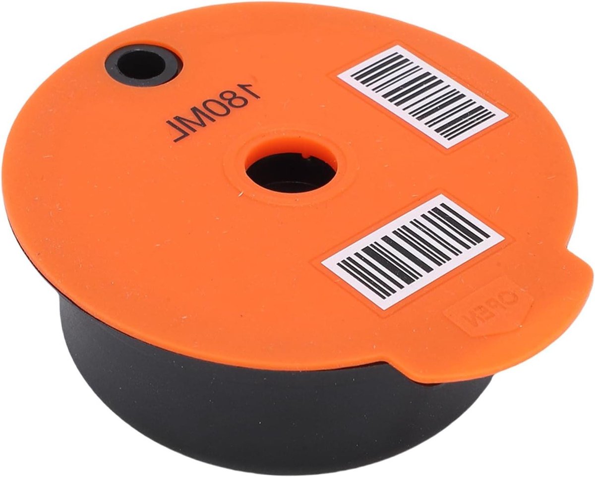 Annadue Hervulbare Herbruikbare Koffiecapsule, Filterkoffiemachineaccessoire met Lepelborstel voor, Ideaal voor Thuiskantoorkeuken (180 ml)