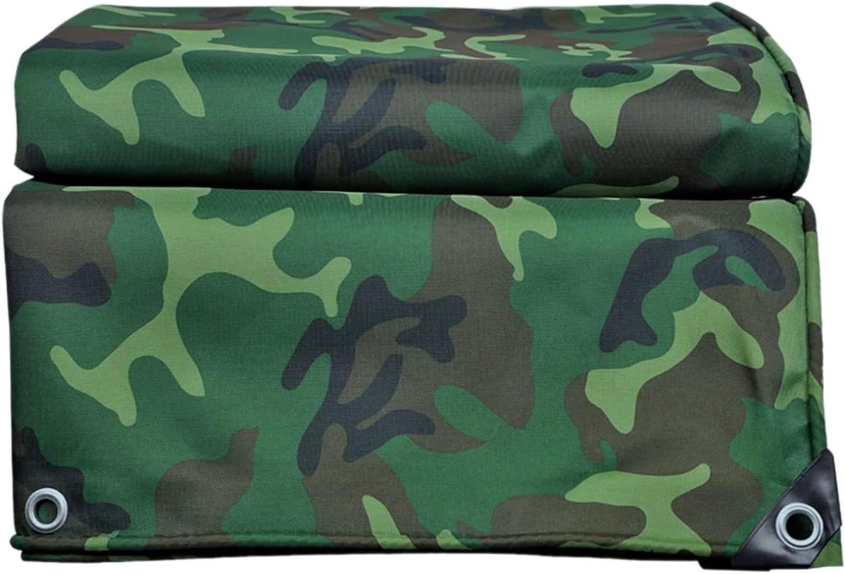 Camouflage dekzeil - Waterdichte hoes - Tuin beschermen - Zwaar belastbaar canvas - 1 x 1 meter - Groen