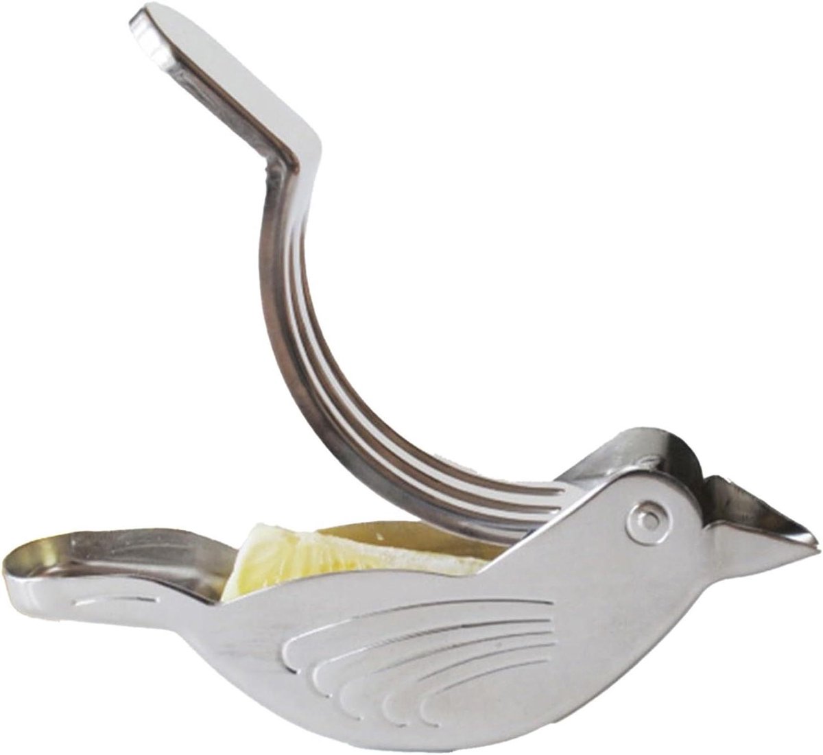 Vogel Pers - Keuken Gadget - Sap Maken - Leuk Vogel Design - 4.5 x 2.2 inch - Zilverkleurig