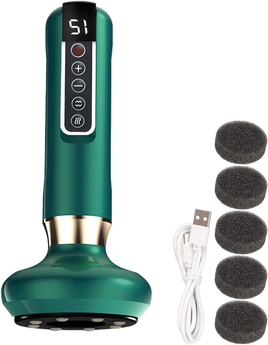 Massageapparaat - Cupping Therapie - Spierontspanning Bevorderen - Verwarmingstechnologie - 23 x 17 x 10 cm - Zwart