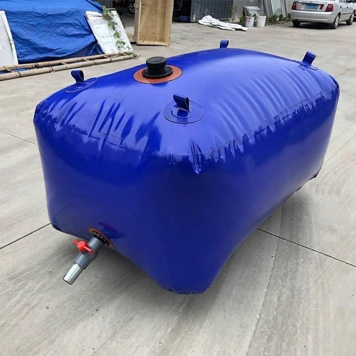 Watercontainer Collector - Wateropslag Tank - Noodwater Opslag - Opvouwbaar Zacht Materiaal - 1000 Liter - Blauw