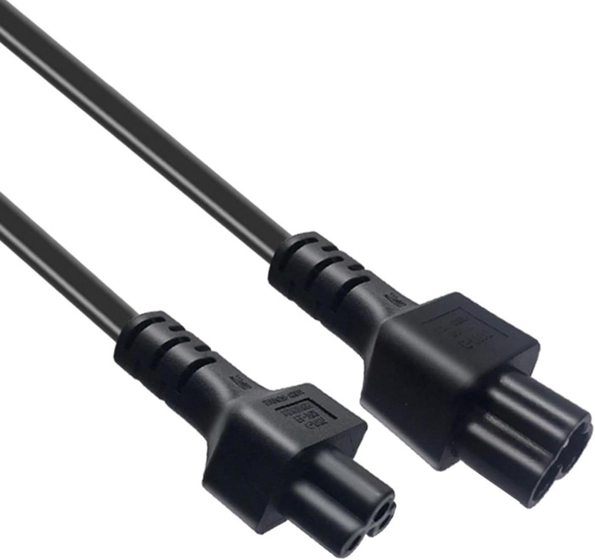 Voedingskabel Laptop - Stroomkabel Adapter - Apparaat Aansluiten - Duurzaam PVC Materiaal - 3-Pin naar C5 - Zwart