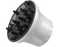 Universele Haardiffuser - Föhndiffuser Opzetstuk voor Krullend en Golvend Haar - Professionele Föhn Diffuser Verstelbaar van 3.55 cm tot 6.6 cm - Hittebestendig -wit