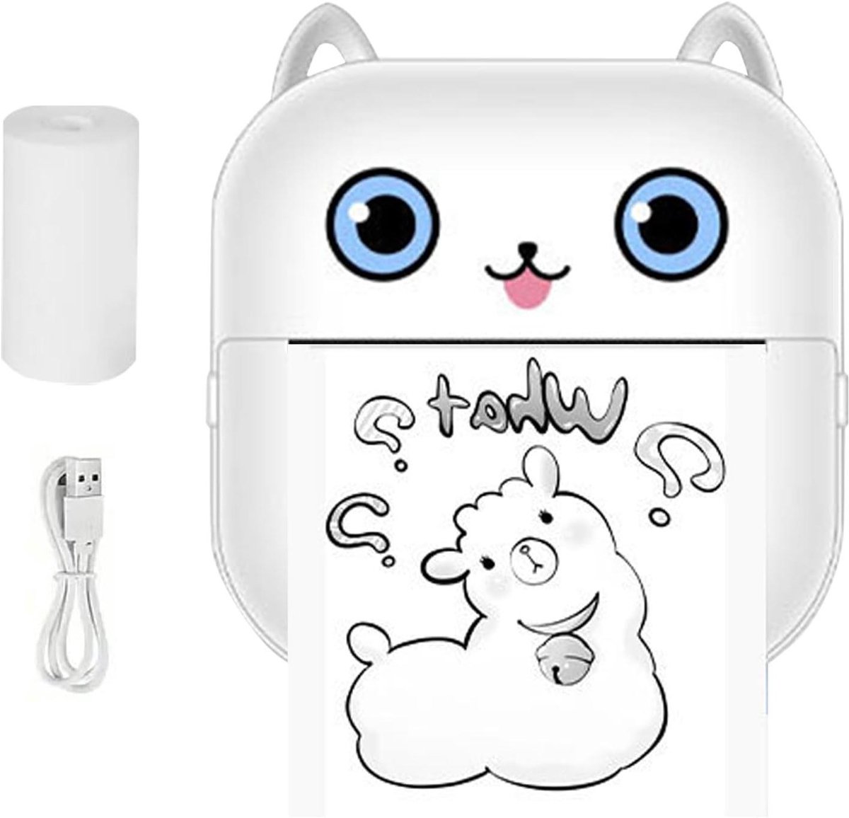 Zakformaat Printer - Mini Labelmaker - Notities Maken - Inkless Thermisch Printen - 5 x 10 x 5 cm - Wit
