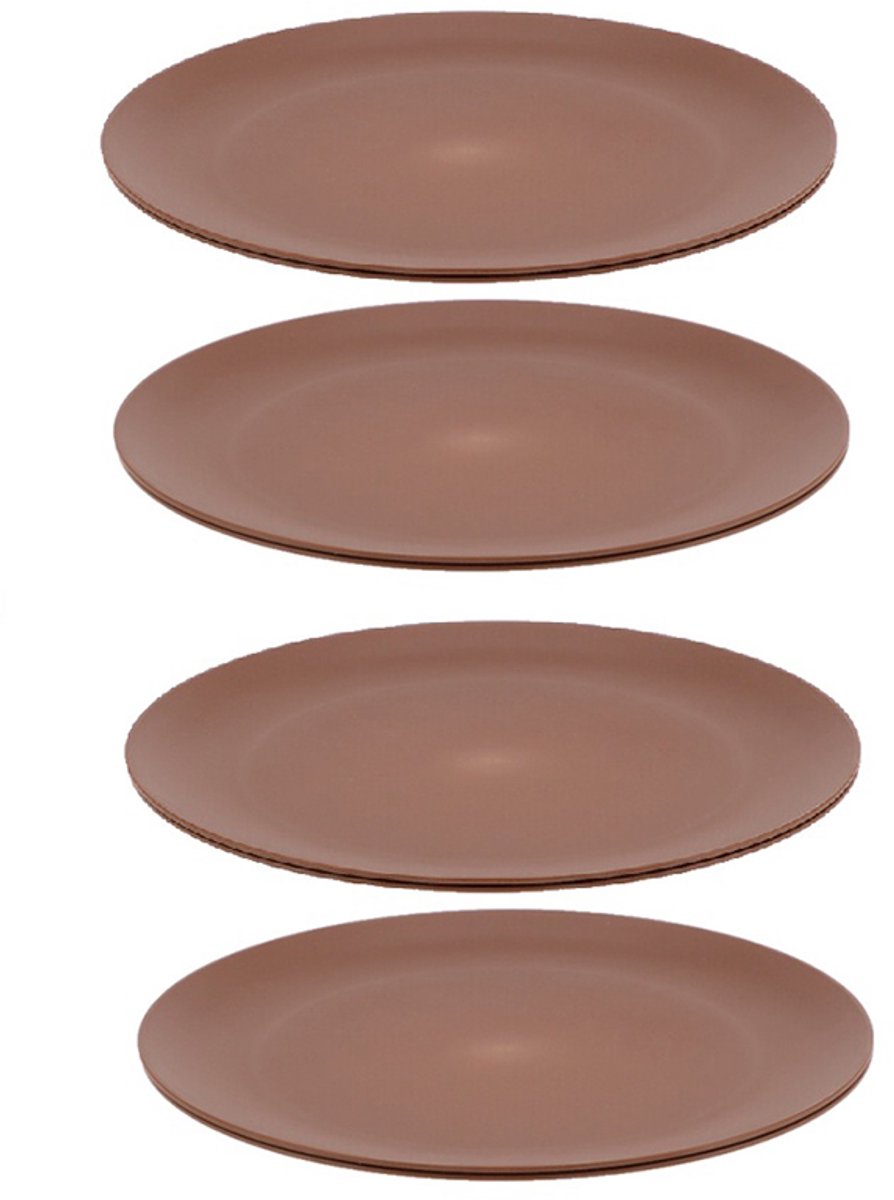 Travellife Nova Cacao 20 cm Camping Ontbijtbord - Set van 4 - Melamine- en BPA-vrij