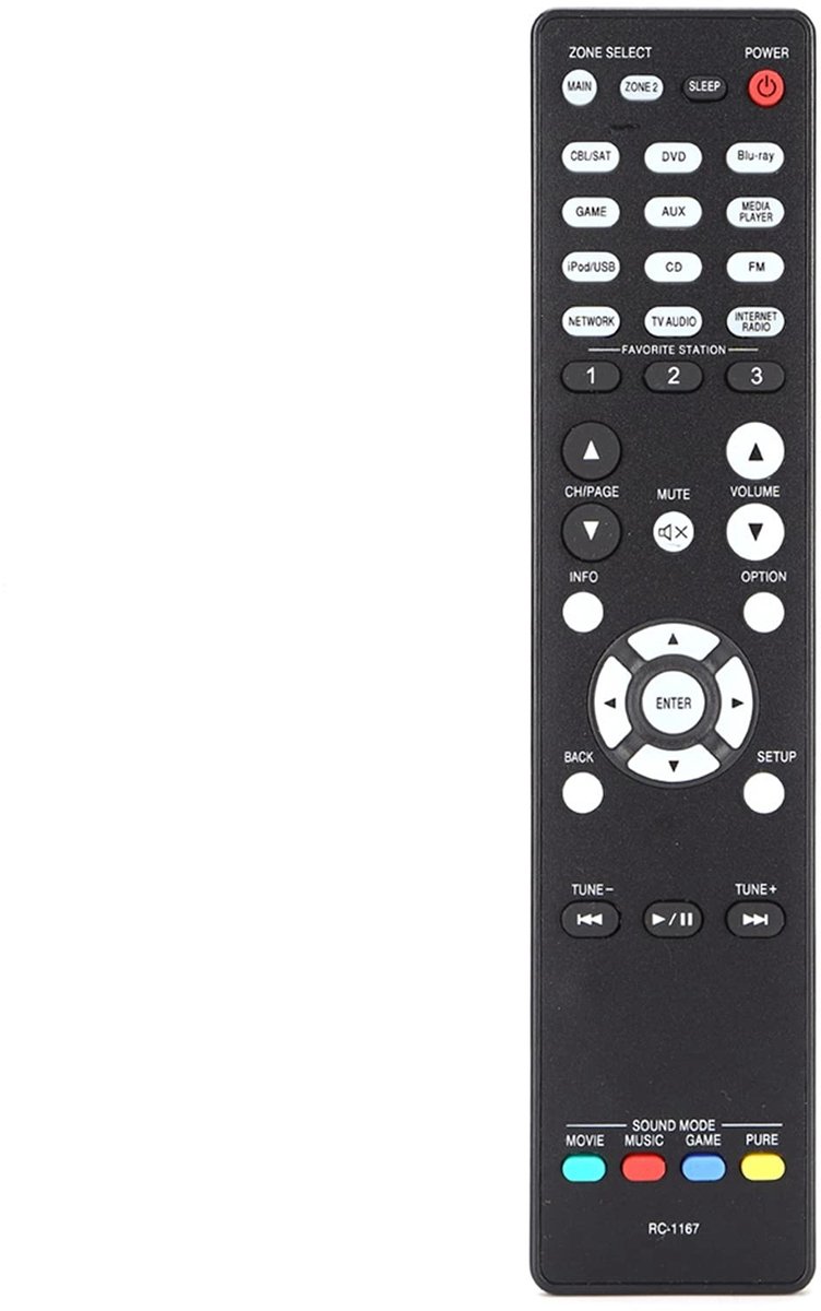 aladdien - Afstandsbediening - Vervangende afstandsbediening - Geschikt voor Home Video Audio - Universeel - RC-1167 - Maximaal 10 meter afstand - I..